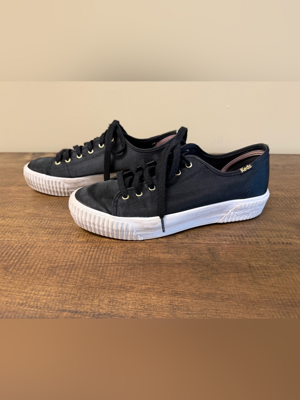 Keds Black Canvas Womens Low-Top Sneaker